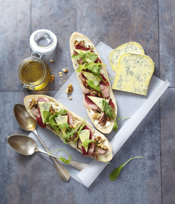 Tartine aux deux canards